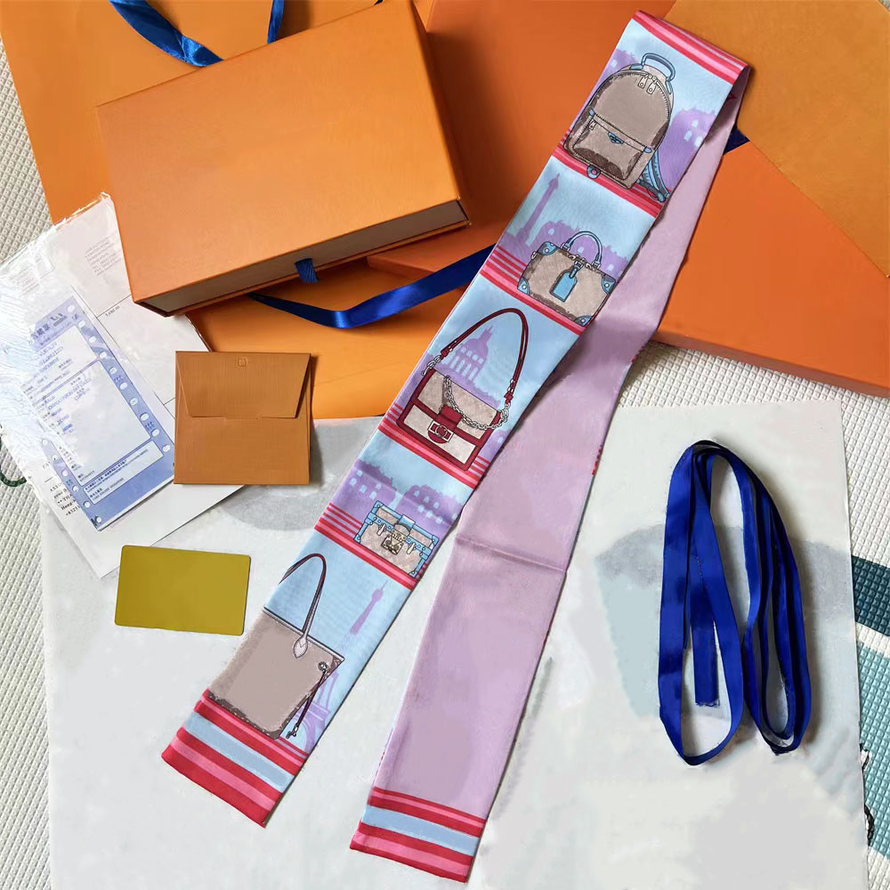 Fashion Versatile Designer Silk Scarf Women's Accessories Length 8x120cm