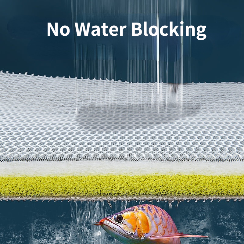 8D Aquarium Filter Sponge Fish Tank Filter Media No Glue Foam Biochemical Sponge Bio Cotton Skimmer Accessories Water Filtration