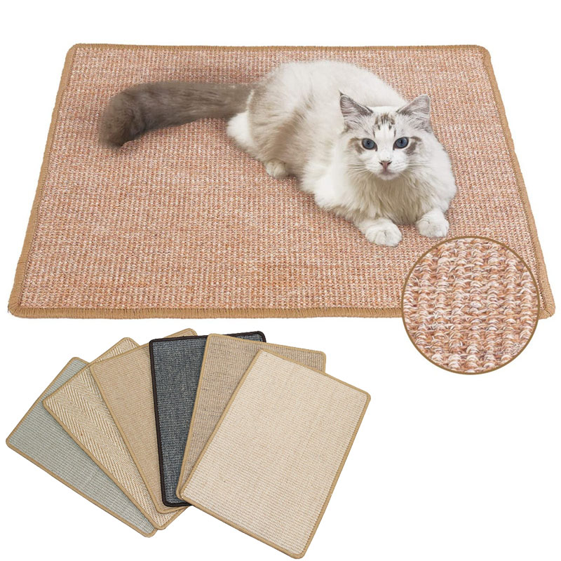 Cat Scratcher Sisal Mat Protecting Sofas Grinding Claws Pet Anti-Slip Sleeping Mat Furniture Protector Cat Accessories