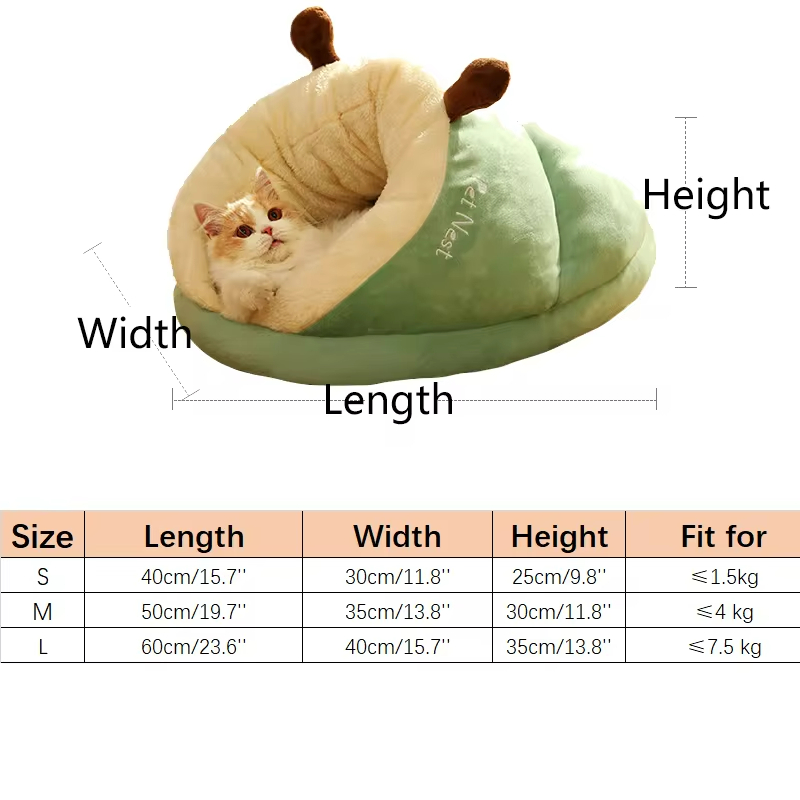 Winter Soft Cozy Cave Warm House Nest Puppy Bed for Small Dogs Cats Cat Sleep Bag Pet Supplies