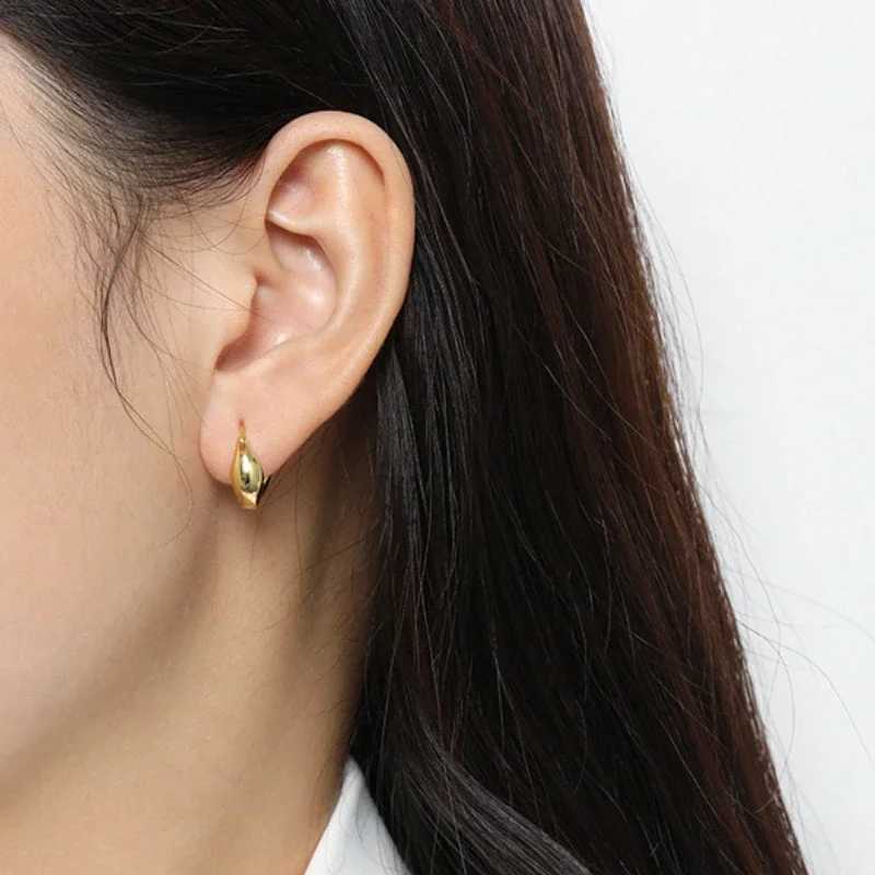 Luxury Irregular Solid Hoop Earrings Original U-shaped S925 Sterling Silver Earring for Fashion Women Designer Fine Jewelry GiftX240912