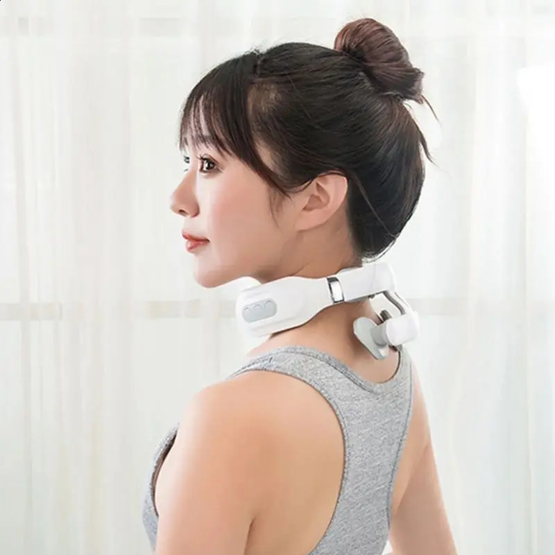 Neck Massage MachinCervical Spine Machine Head And Neck Protection Massager Machines Breathing Light Vibration Compress 240907