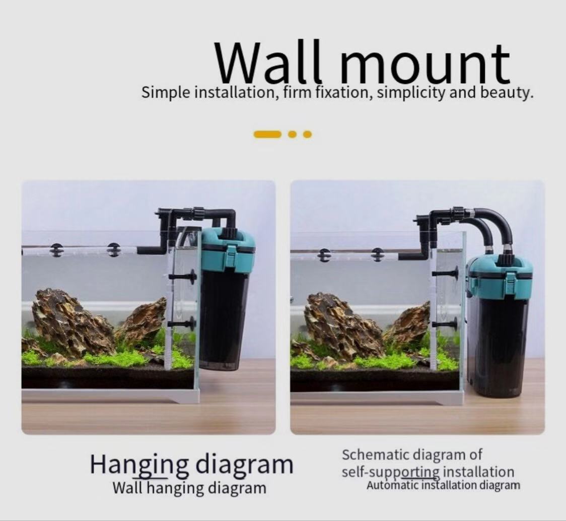 Fish tank external filter barrel three-in-one water purification circulating filter pump hanging waterfall aquarium accessories，