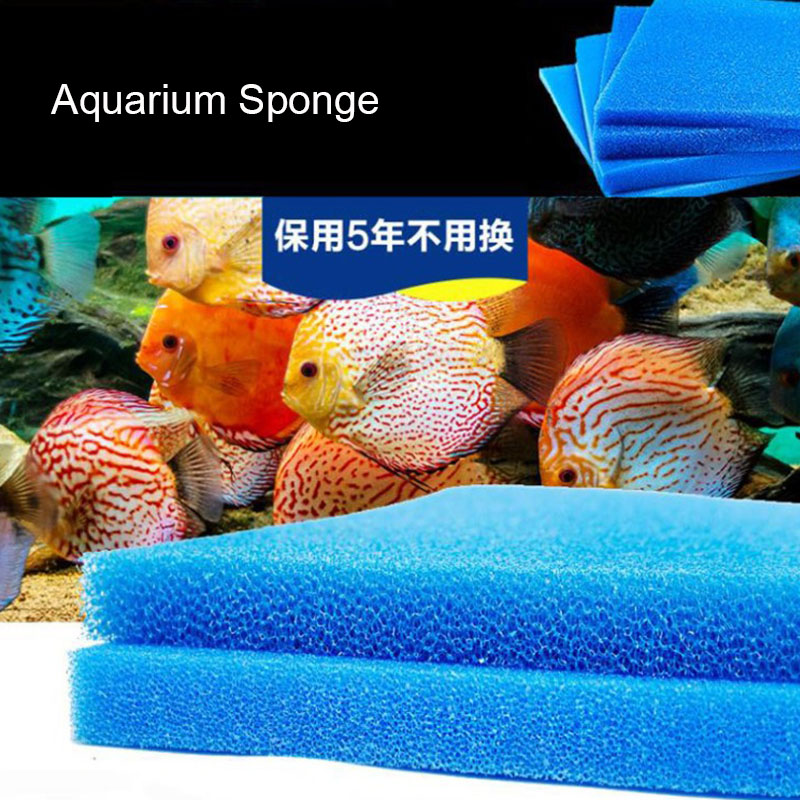 30cmx50cmx2cm Black Blue Filtration Foam Aquarium Fish Tank Biochemical Filter Sponge Pad Skimmer Sponge Supply Tank