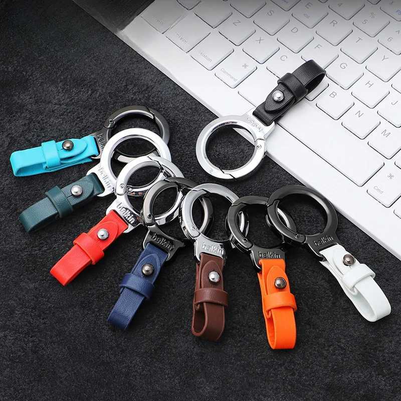 Car keychain luxury leather keychain solid color keychain car accessories gift car keychain W24091125