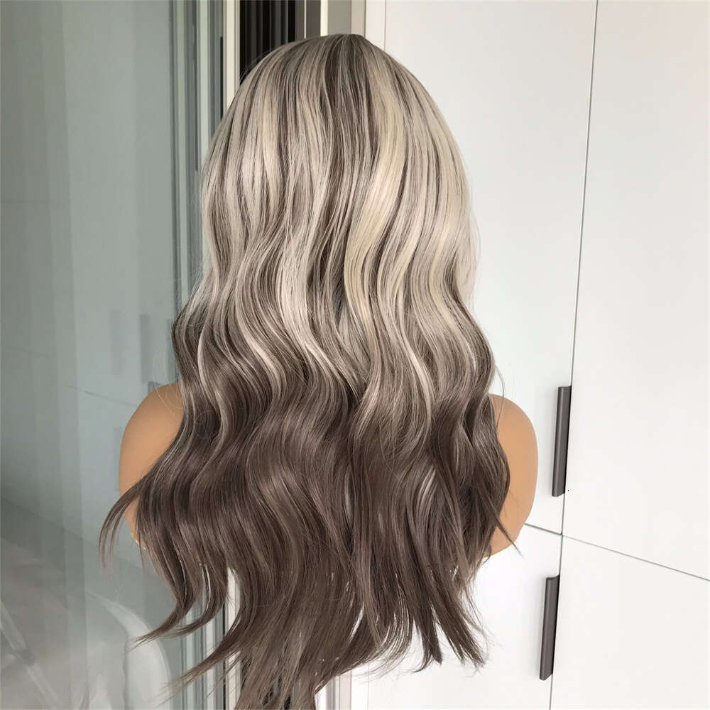 Body Wave Wear And Go Highlight Blonde Colored Synthetic Lace Front Ready Glueless Wig For Women