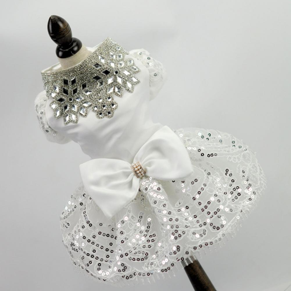 Pet Apparel Good Medium Dog Cat Sequins Skirt Photography Props Polyester Pet Clothes