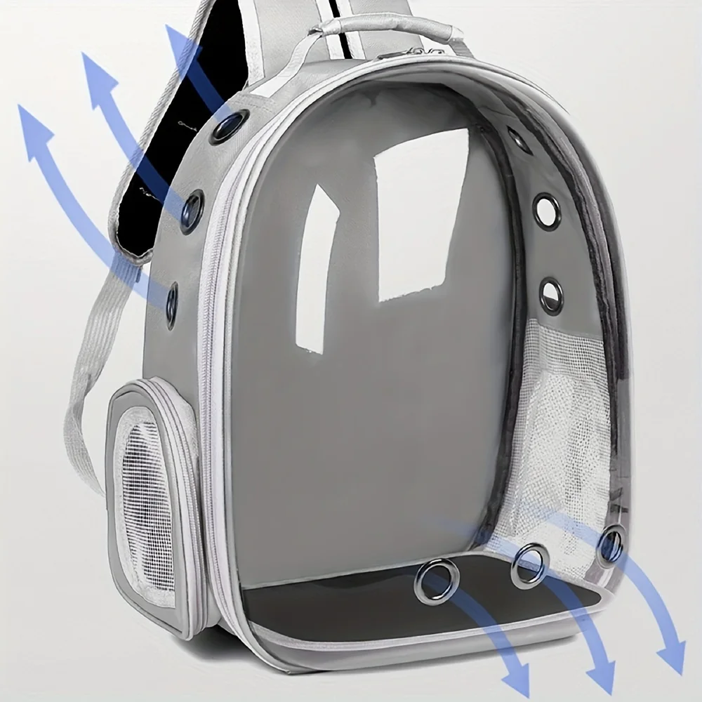 Portable Transparent Space Capsule Pet Bag for Going Out, Breathable Cat Backpack, Cat Bag