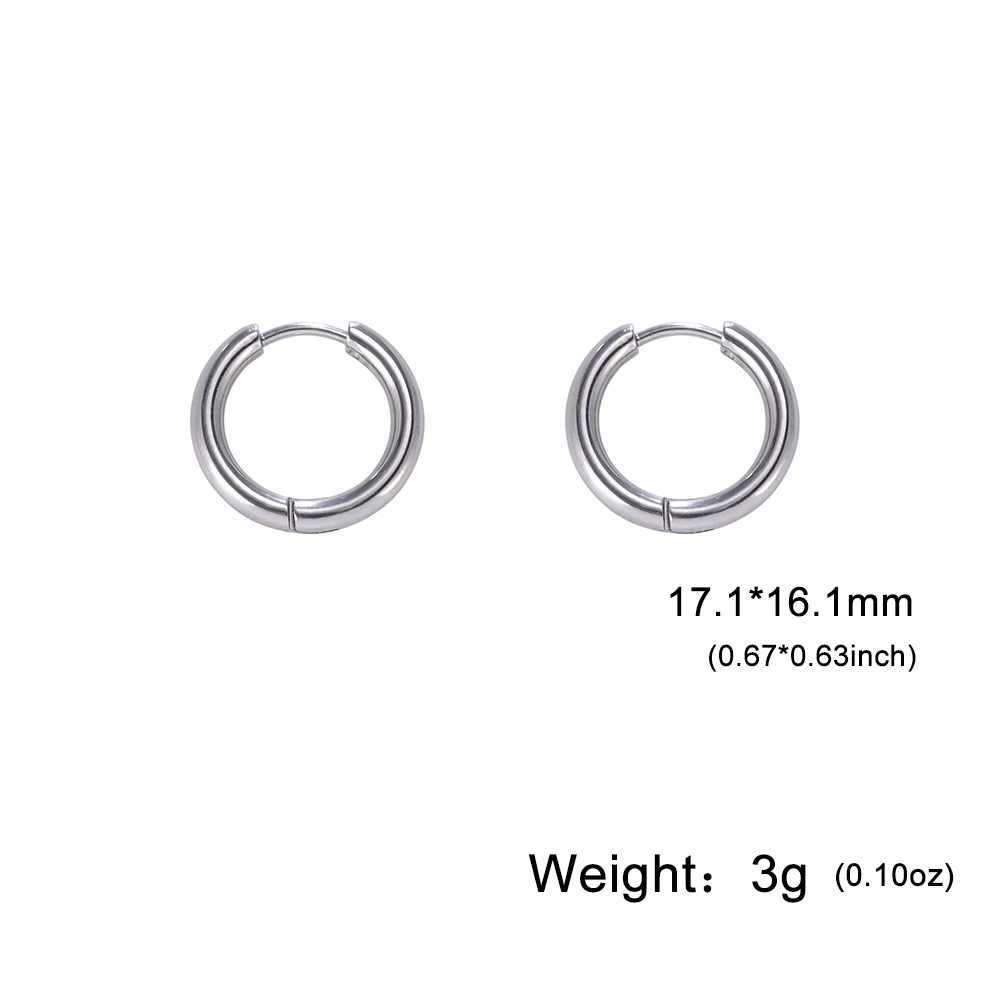 Skyrim 1pair Small Circle Round Hoop Earrings for Women Men Stainless Steel Fashion Minimalist Gold Color Earrings Jewelry GiftX240912