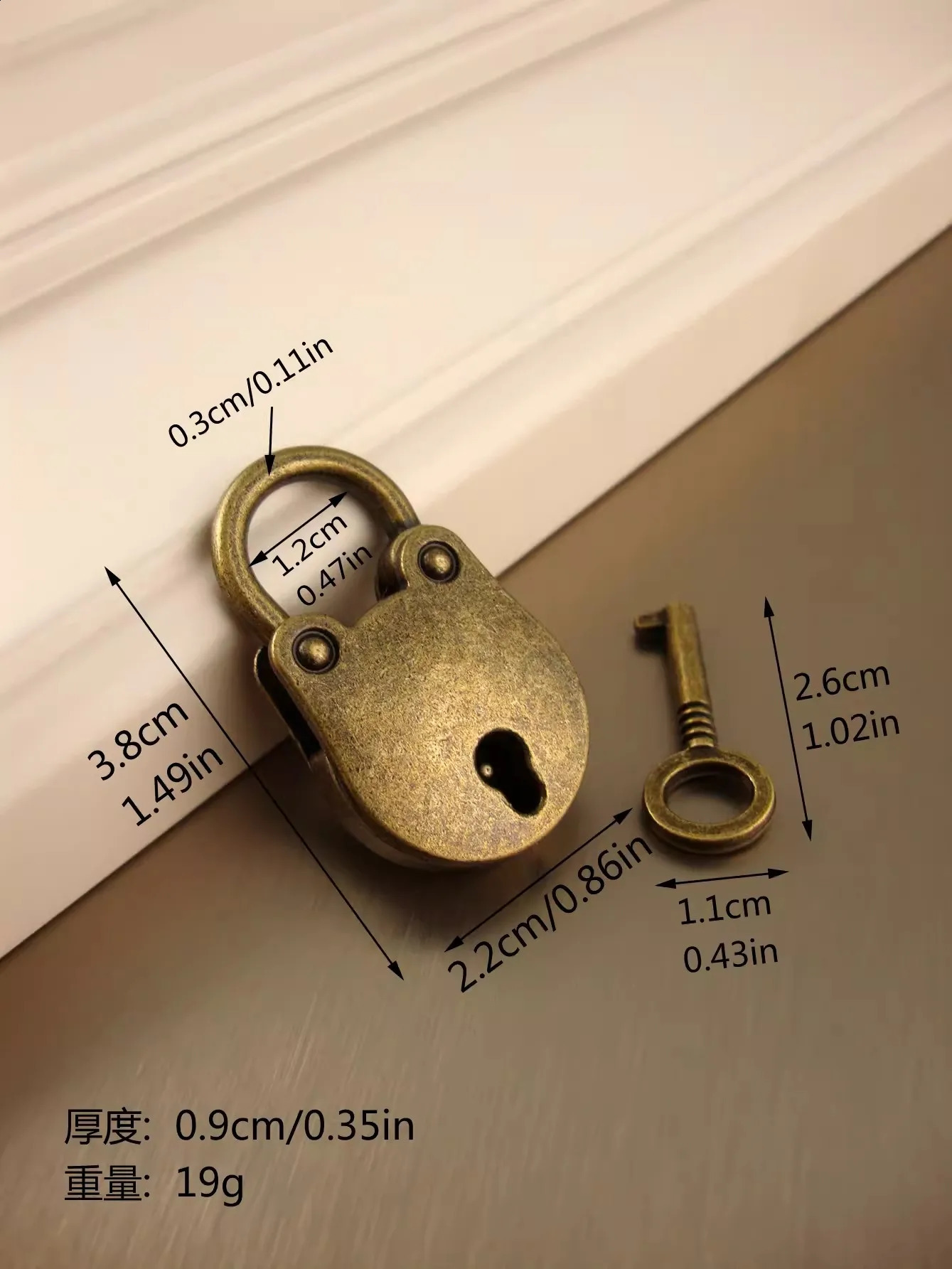 Heart shaped lock luggage buckle mini drawer bag door lock wardrobe escape room small padlock 240907