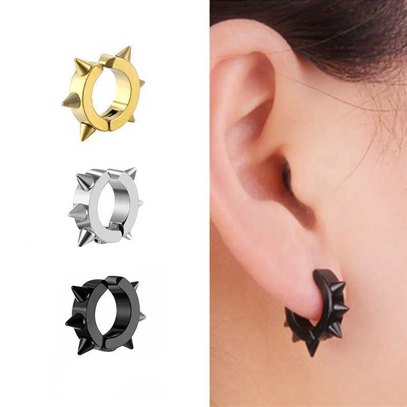 1 Piece Gothic Ear Clip Hoop Earrings for Men/Women Stainless Steel Painless Non Piercing Fake Earrings Jewelry GiftsX240913