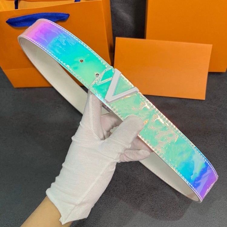 Designer Mens Belt For Men Women Ceinture Luxe Casual Belt Genuine Leather Women Colorful Flower Classic Letter Smooth Buckle Luxury Waistband cinturones de diseno