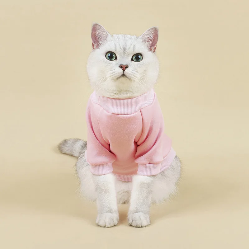 Warm and Fleece Dog Clothes Small Dog and Cat Clothes Pet Sweatshirt Autumn and Winter New Comfortable Breathable