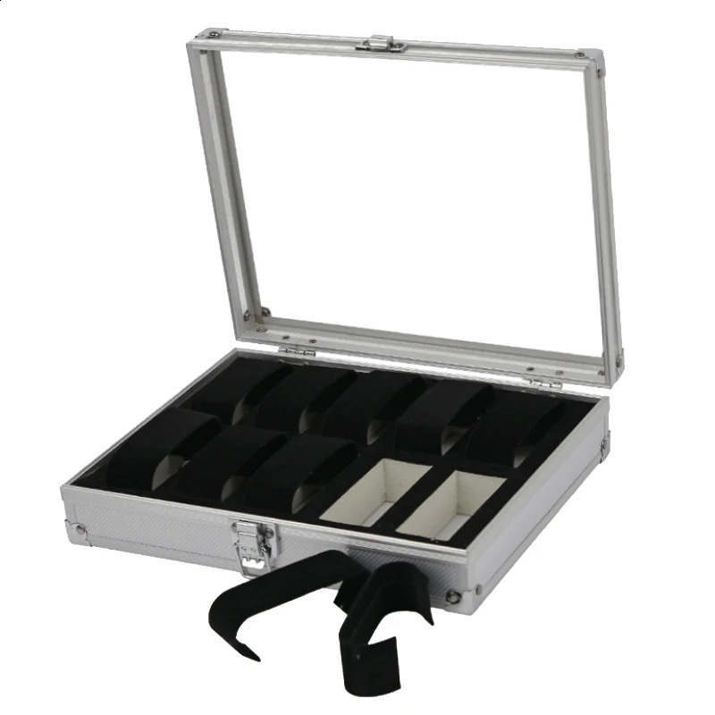 Vansiho 6101224 grid aluminum alloy watch box is used for picking up watches and storing display boxes with multiple slots 240911