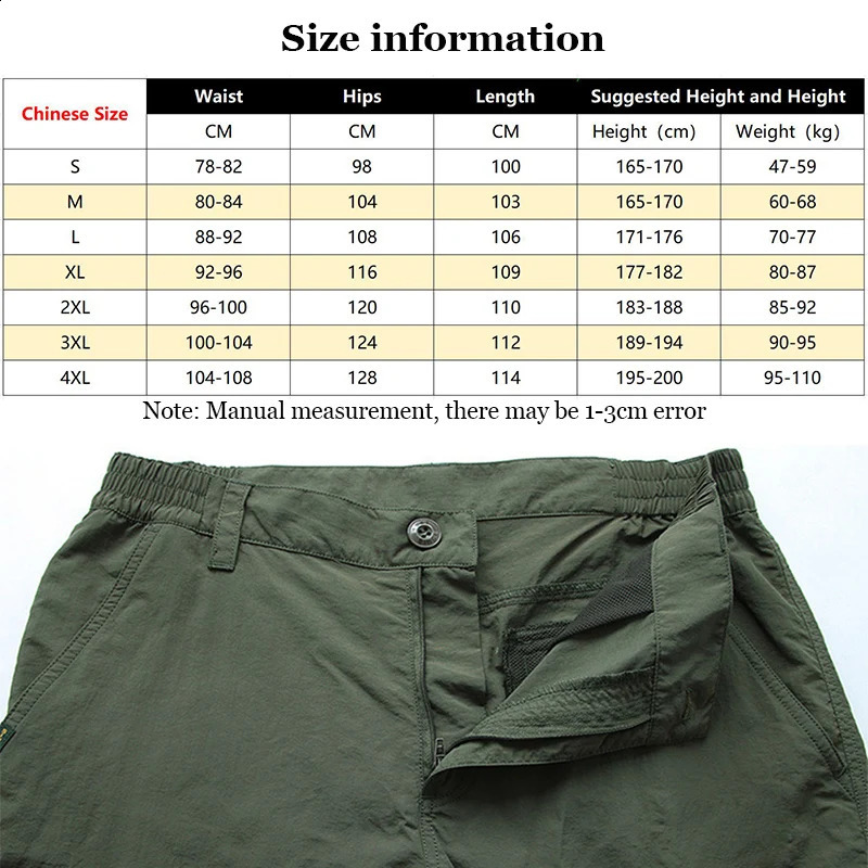 Mens summer tactical cargo pants lightweight casual waterproof Trousers wearresistant multi pocket outdoor hiking 240912