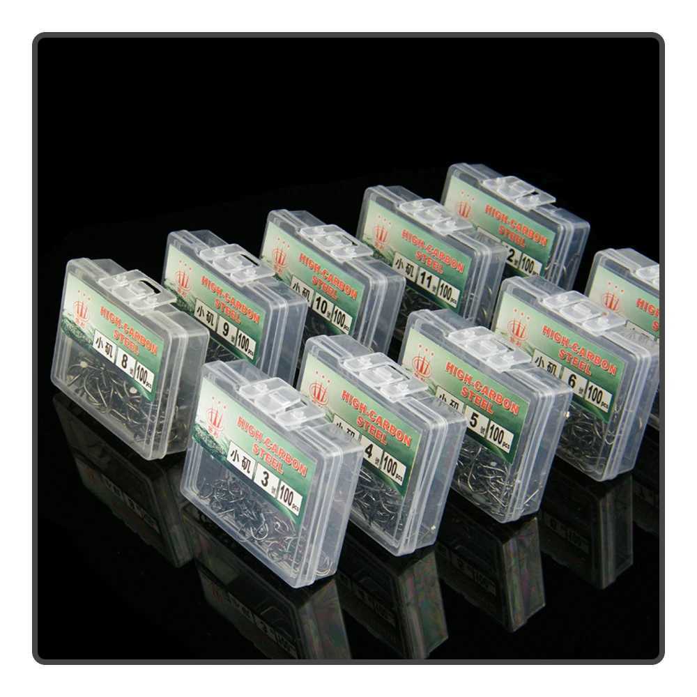 100 pieces/box of KOISO fish hooks with spiked hooks special hooks for rock fishing accessories W240911