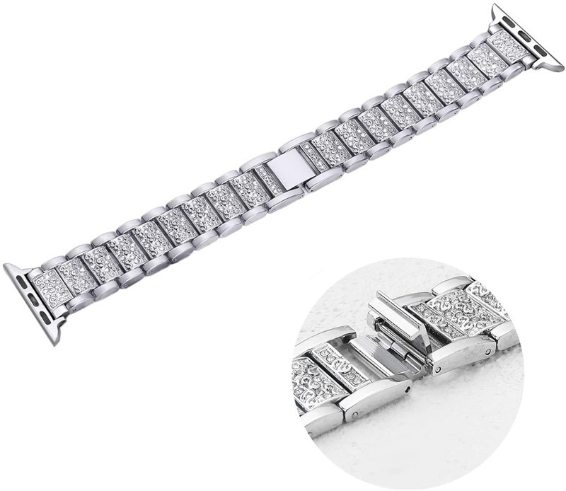 Jewelry Diamond watches case with apple watch strap 49 45mm 41mm 44mm 42mm 40mm Charm Designer Bracelet Watch Band fashion Rhinestone watchbands 9 8 7