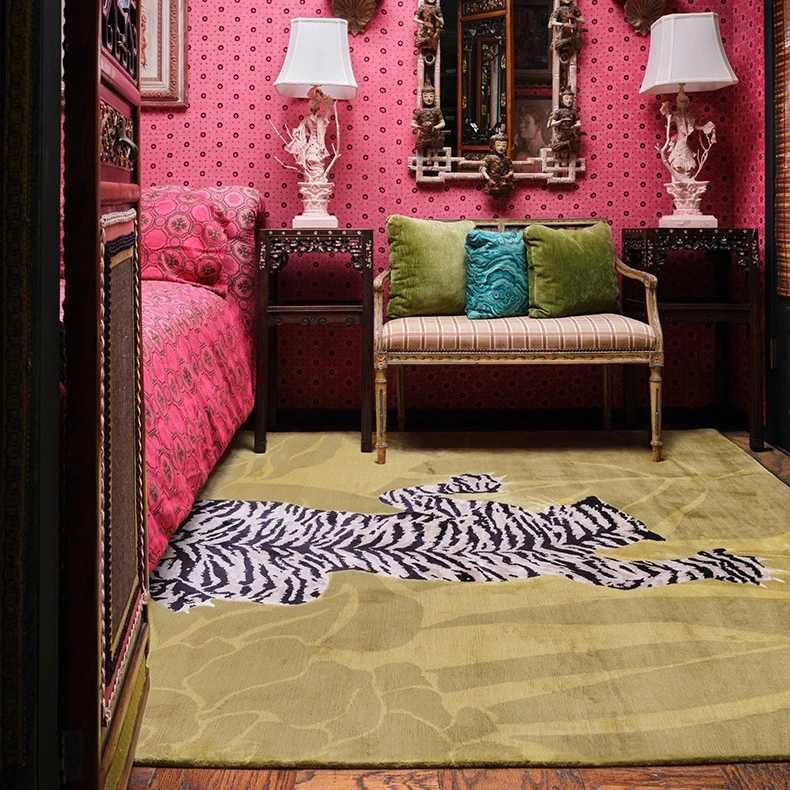 Carpets Leopard Print Bedroom Decor Plush Rug European Style Carpets for Living Room Fluffy Soft Large Area Carpet Washable Floor Mat Q240910