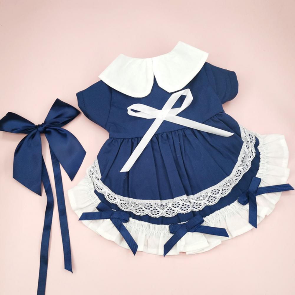 Fashion Pet Princess Dress Doll Collar Dress-up Cotton Summer Pet Dog Cat Bowknot Princess Dress