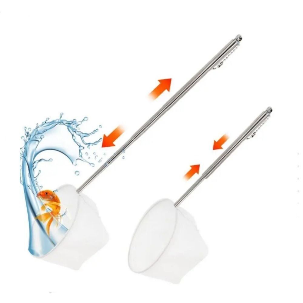Long Handle Goldfish Net Telescopic Shrimp Net Fish Tank Fish Nets Food Residue Debris Soft Aquarium Shrimp Net