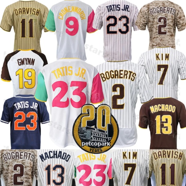 Manny Machado 20th Padres Fernando Tatis Jr. Baseball Jersey San Diego Heritage Night Juan Soto Ha-Seong Kim Jake Cronenworth Bogaerts