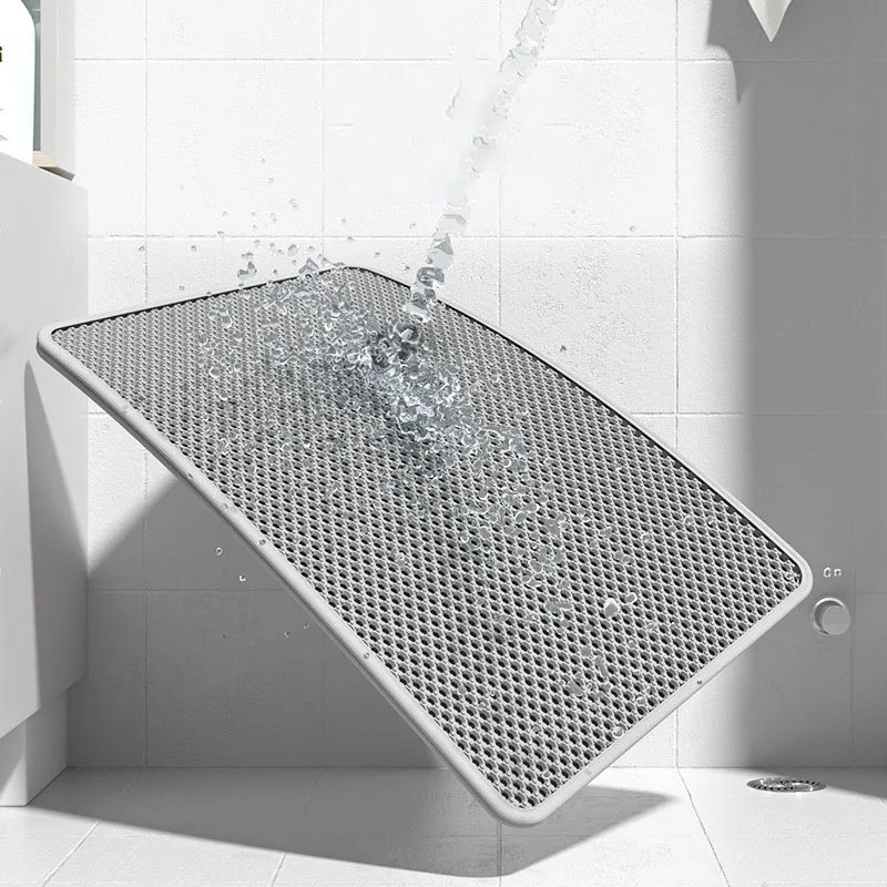 116*66cm Large Multi-Function Double-Layer Cat Litter Mat | Non-Slip Bath Mat | Waterproof Urine Protection | Easy to Clean