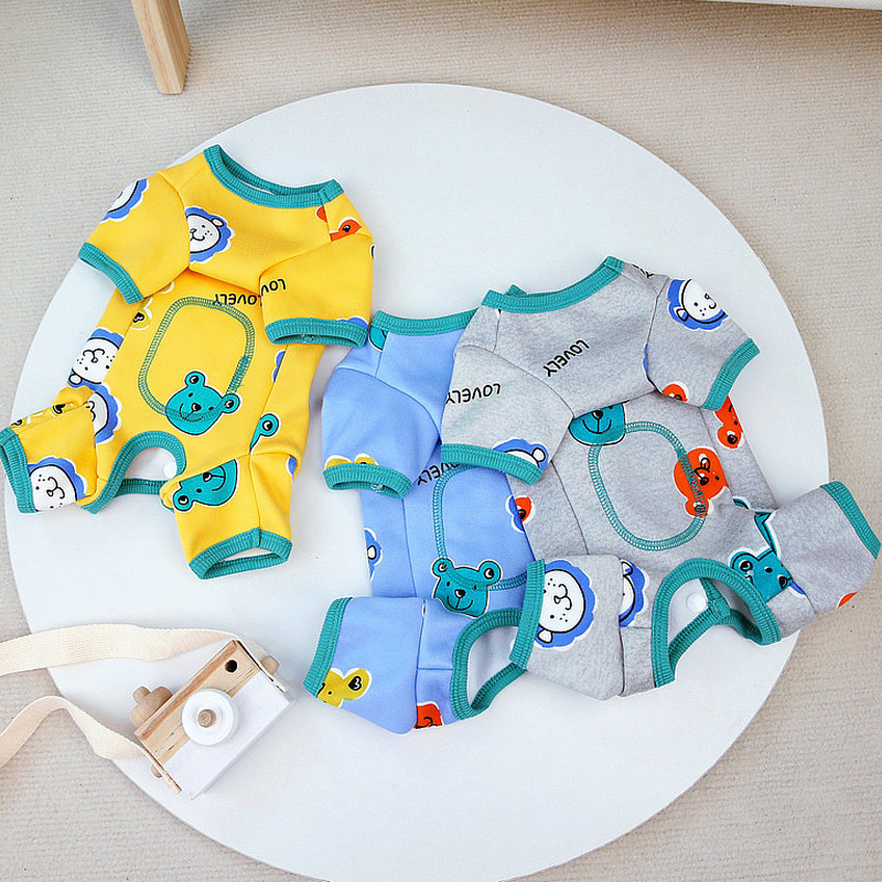 Warm Tracksuits Dog Jumpsuit Pyjamas Autumn&Winter Dog Clothes Wrapped Belly Puppy Cat Pijamas Overalls For Small Dogs Chihuahua