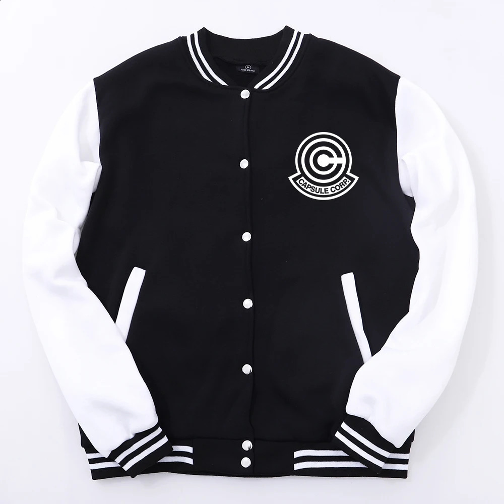 Japanese anime letter C Coats mens fashionable Crewneck baseball uniform retro loose casual womens sportswear 240906