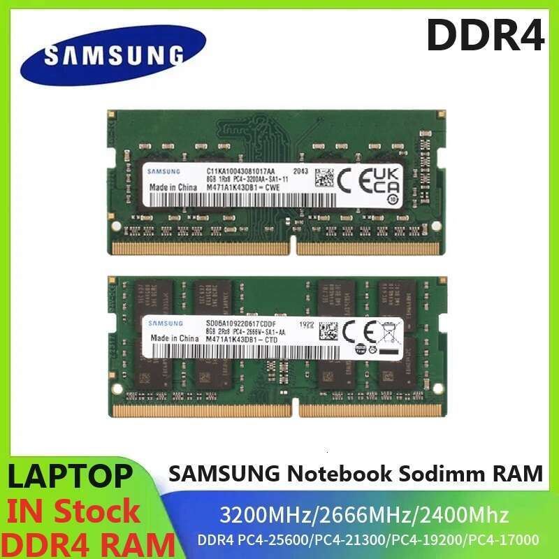 DDR4 Memory Notebook Sodimm RAM PC4 2133P 2400T 2666V 3200AA 8 Go 3200MHz 16 Go 2666MHz 2400MHz 2133MHz