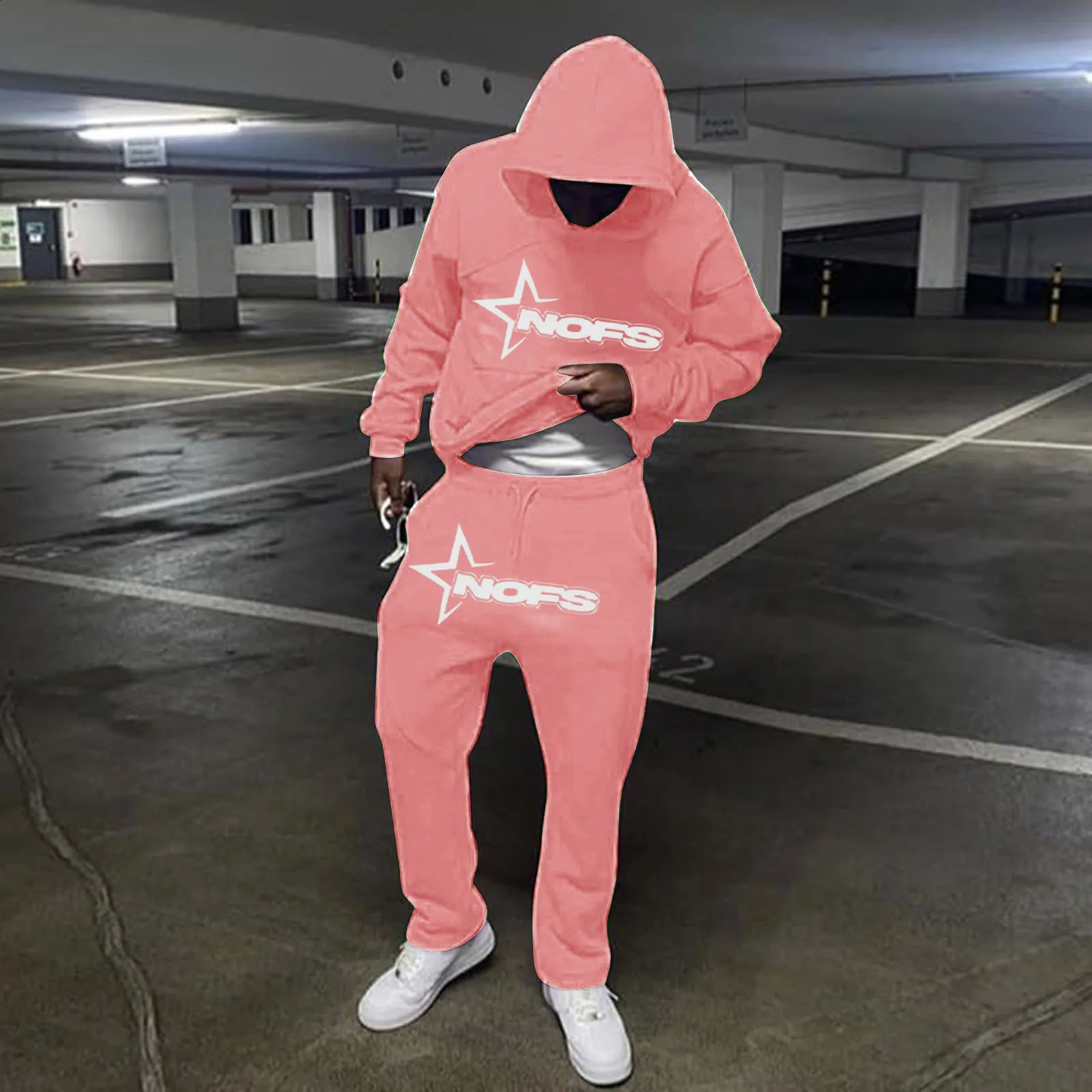 Loose Hip Hop Skateboarding Nofs Hoodie Unisex Fall/Winter Trend Street Sweatshirt Set American Classic Hoodie 240912