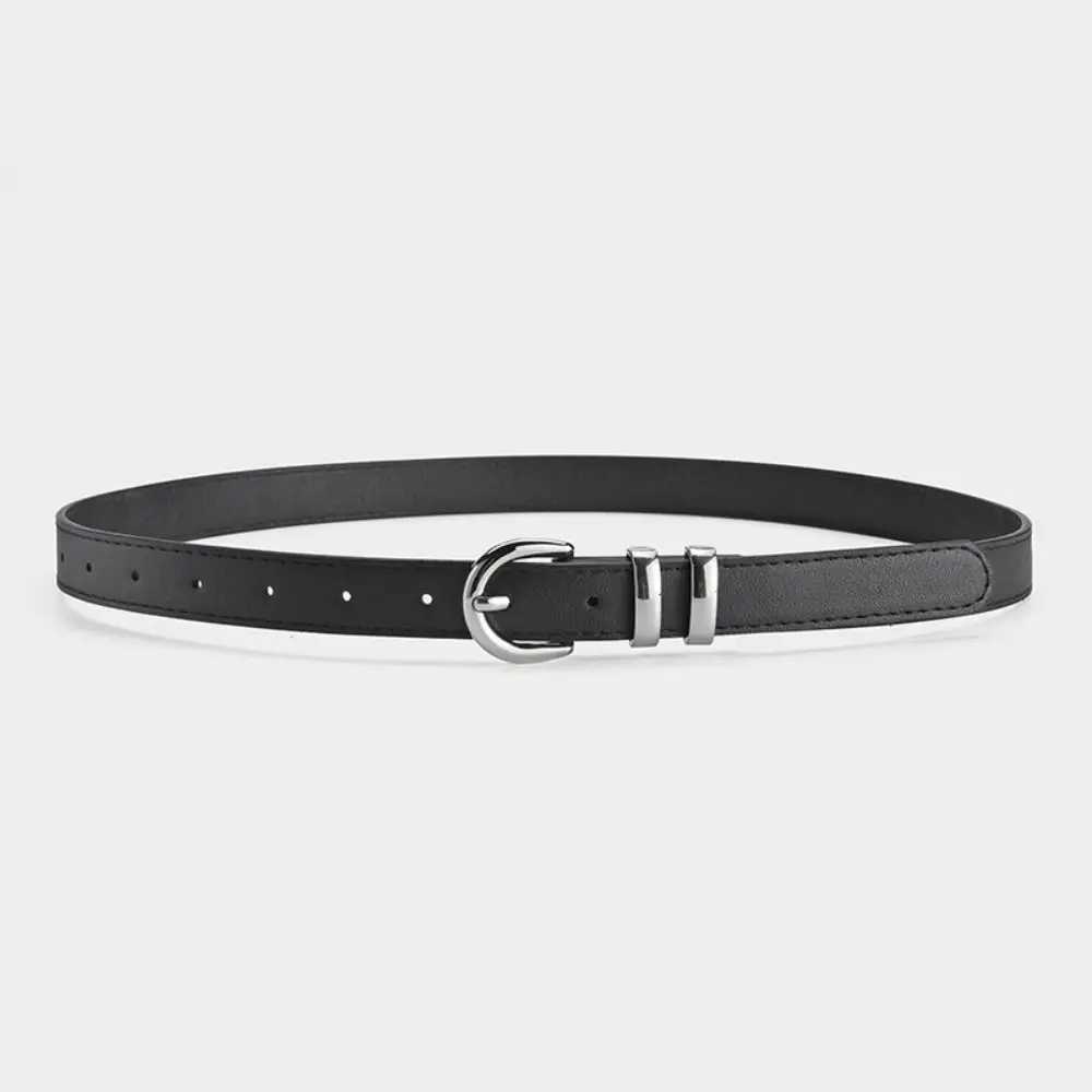 Black luxury design with Y2K jeans simple waistband casual 6 styles Pu leather strap for men and women W240912