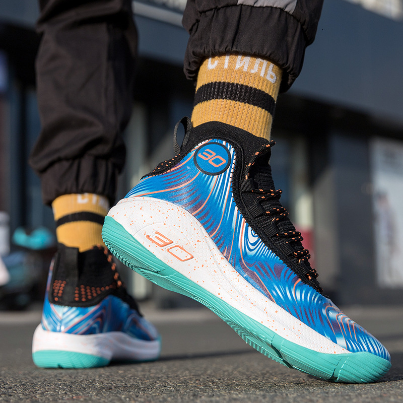 Large New Style Basketball Shoes Men S High Top Primary And Middle School Student Activism Sports Warehouse Li Actual Combat Boots Running OUTDOOR