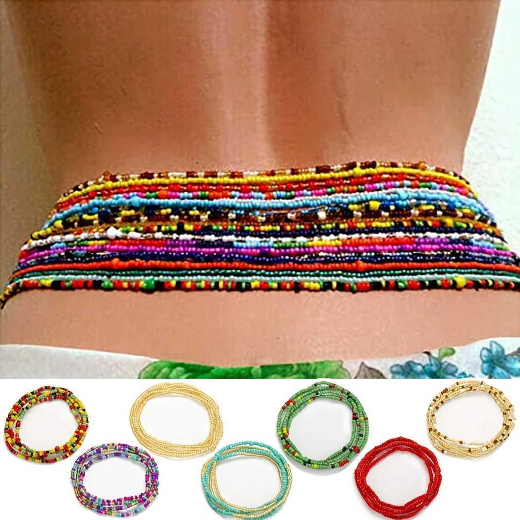 1 piece waist bead chain layered abdominal body chain beach waist jewelry body accessory X250410