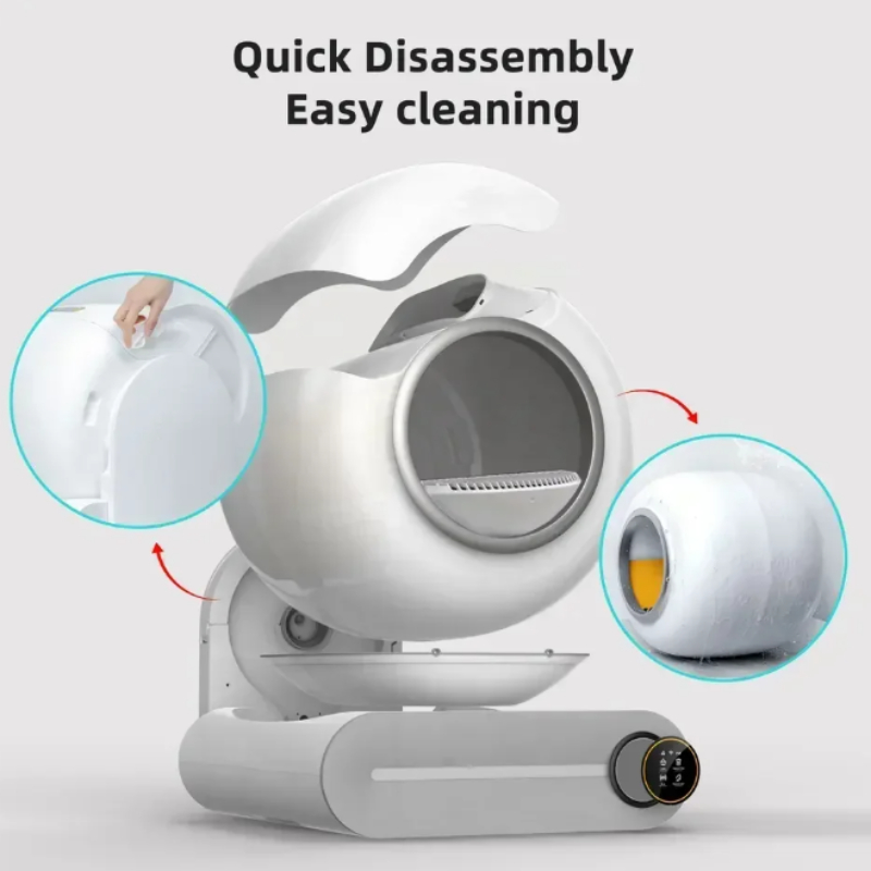 Smart Cat Litter Box Automatic Cats Toilet Sandbox Tray For Cats Large Capacity Self-cleaning Enclosed APP Control Tonepie