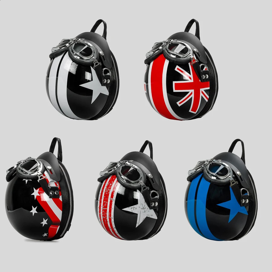 Personalized Helmet Women Backpacks Creative Hiphop Shoulder Crossbody Bags Chic Travel Back Packs for Girls Y2K Sac 240907