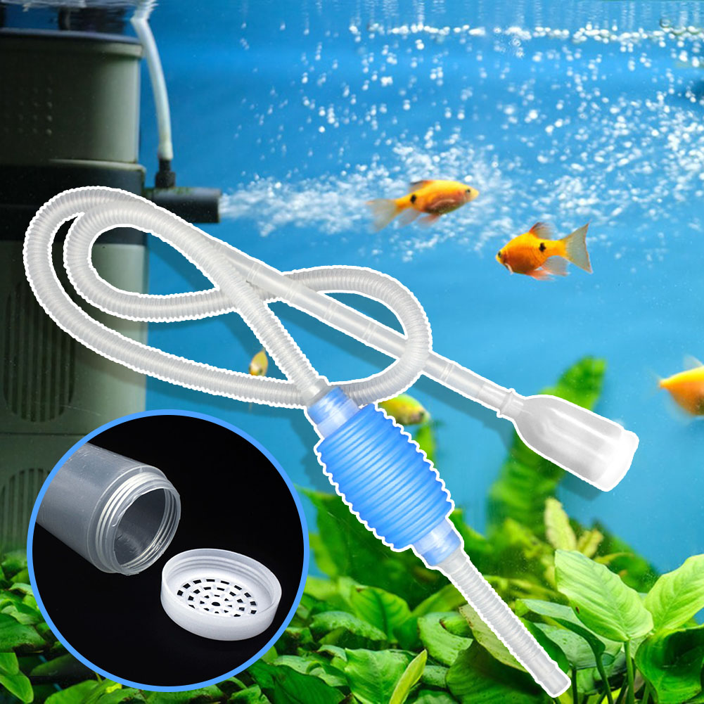 1.4m Aquarium Siphon,Siphon Pump Fish Tank Gravels Cleaner with Long Nozzle,Home Lightweight Cleaning Tools for Fish Tanks