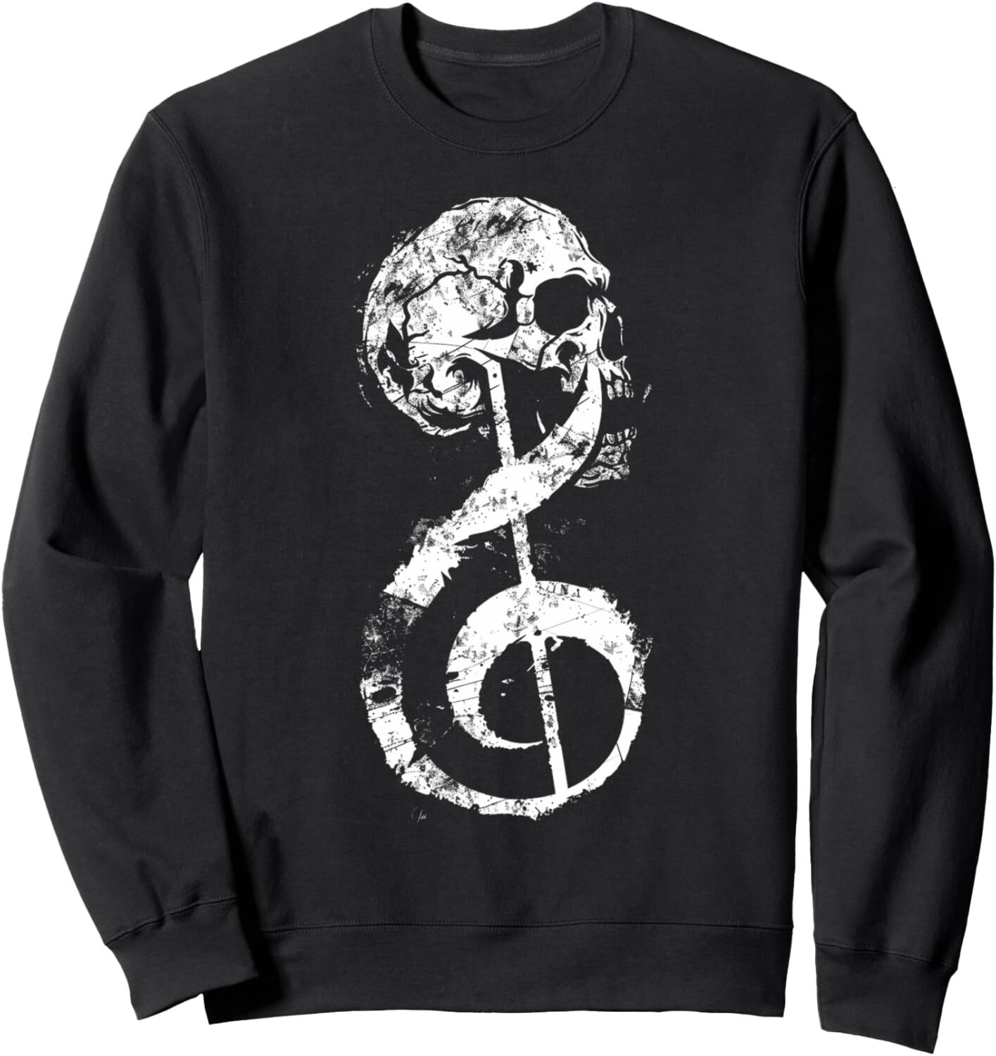 Long Sleeve Shirts for Men sweatshirt Skull Music Note Skull Gift Distressed Skull Art Men Women Sweatshirt Tee Streetwear Casual tops clothes