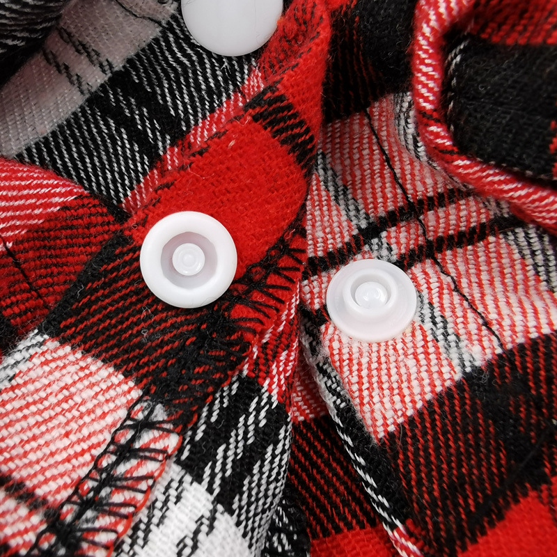 Classic British Style Plaid Pet Dog Shirt Dogs Cotton Lapel Coat Costume for Small Dog Clothes Winter Dogs Dog Accessories