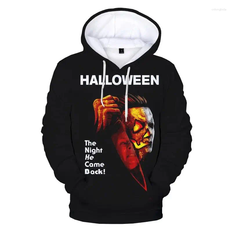 Men's Hoodies The Latest Halloween Horror Movie Michael Myers 3D Print Upscale Comfortable Hoodie Male And Female Streetwear Thug Hody