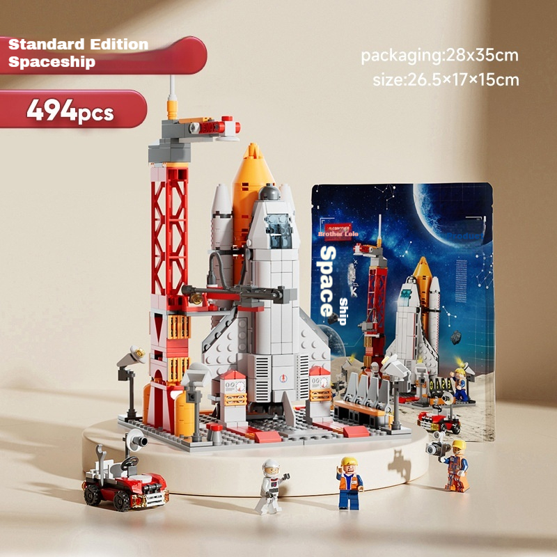 Aviation Spaceport Model Space Shuttle Rocket Launch Center Construction Building Blocks Spaceship Kids Bricks Creative Toys Space Block