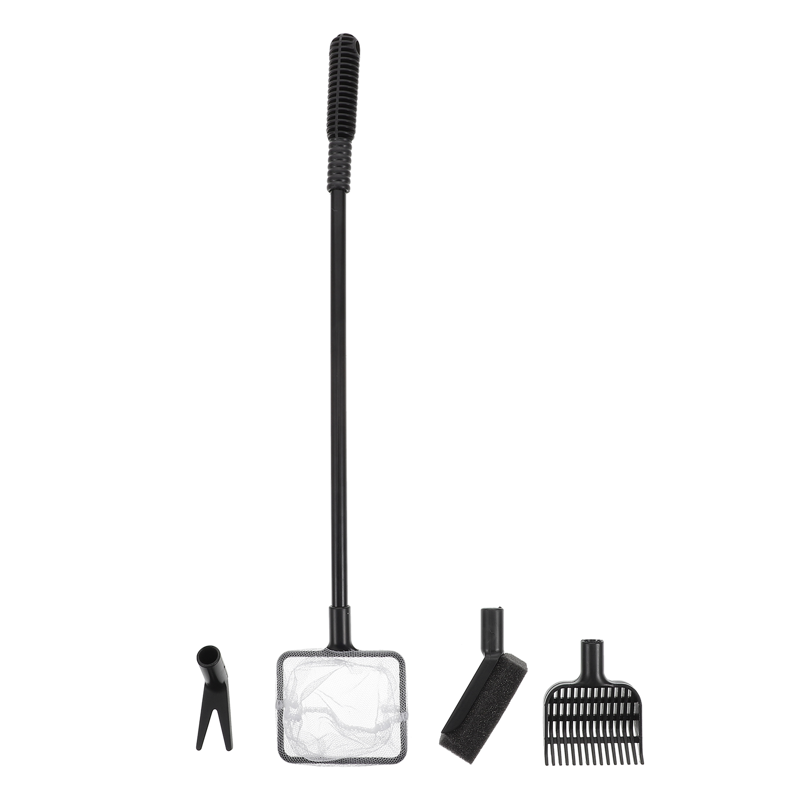 Fish Tank Cleaning Brush Portable Fishing Net Suite Aquarium Gravel Rake Plastic
