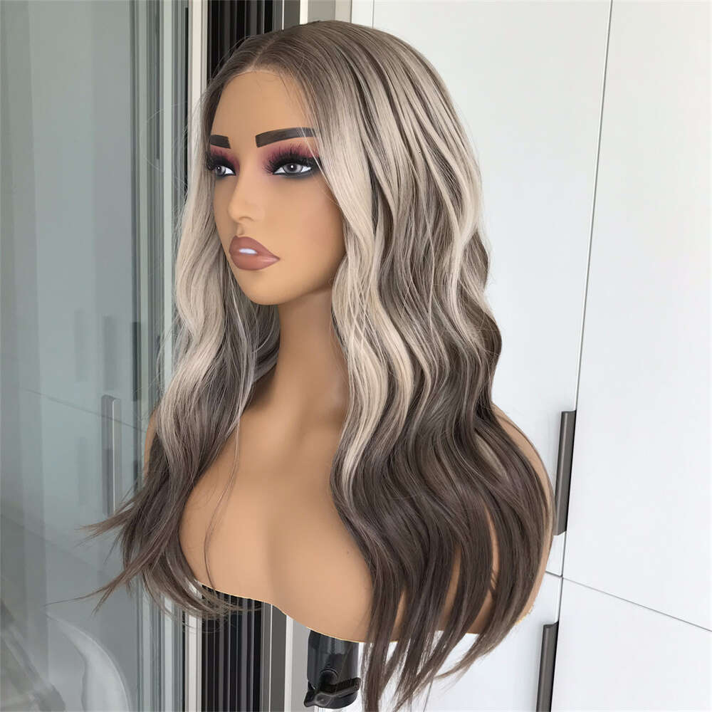 Body Wave Wear And Go Highlight Blonde Colored Synthetic Lace Front Ready Glueless Wig For Women