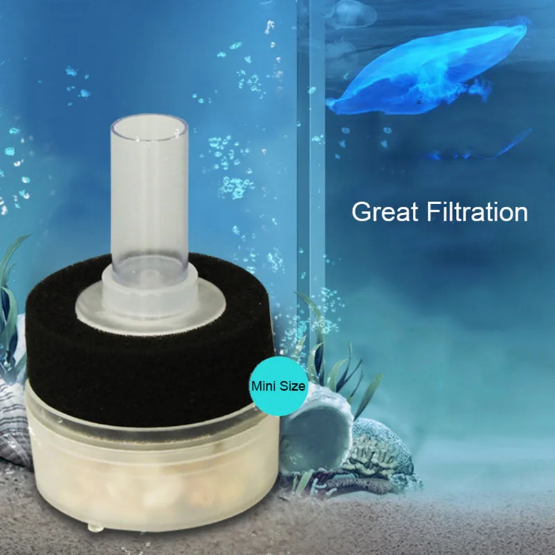 New Small Aquarium Filter Fish Tank Shrimp Pond Air Pump Biochemical Sponge Filter Bio Sponge Filter Aquarium Filtration Filter
