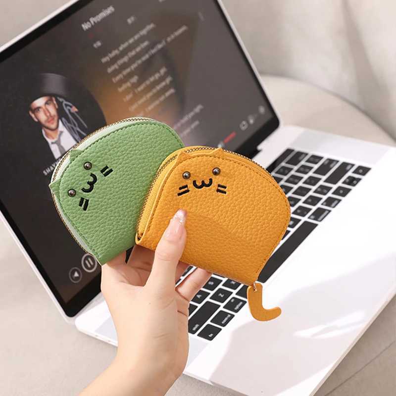 Women Small Wallet Cute Girl PU Leather Coin Purse Female Hand Wallet Purse Elegant Short Card Holder Coin Mini PurseXJ241111