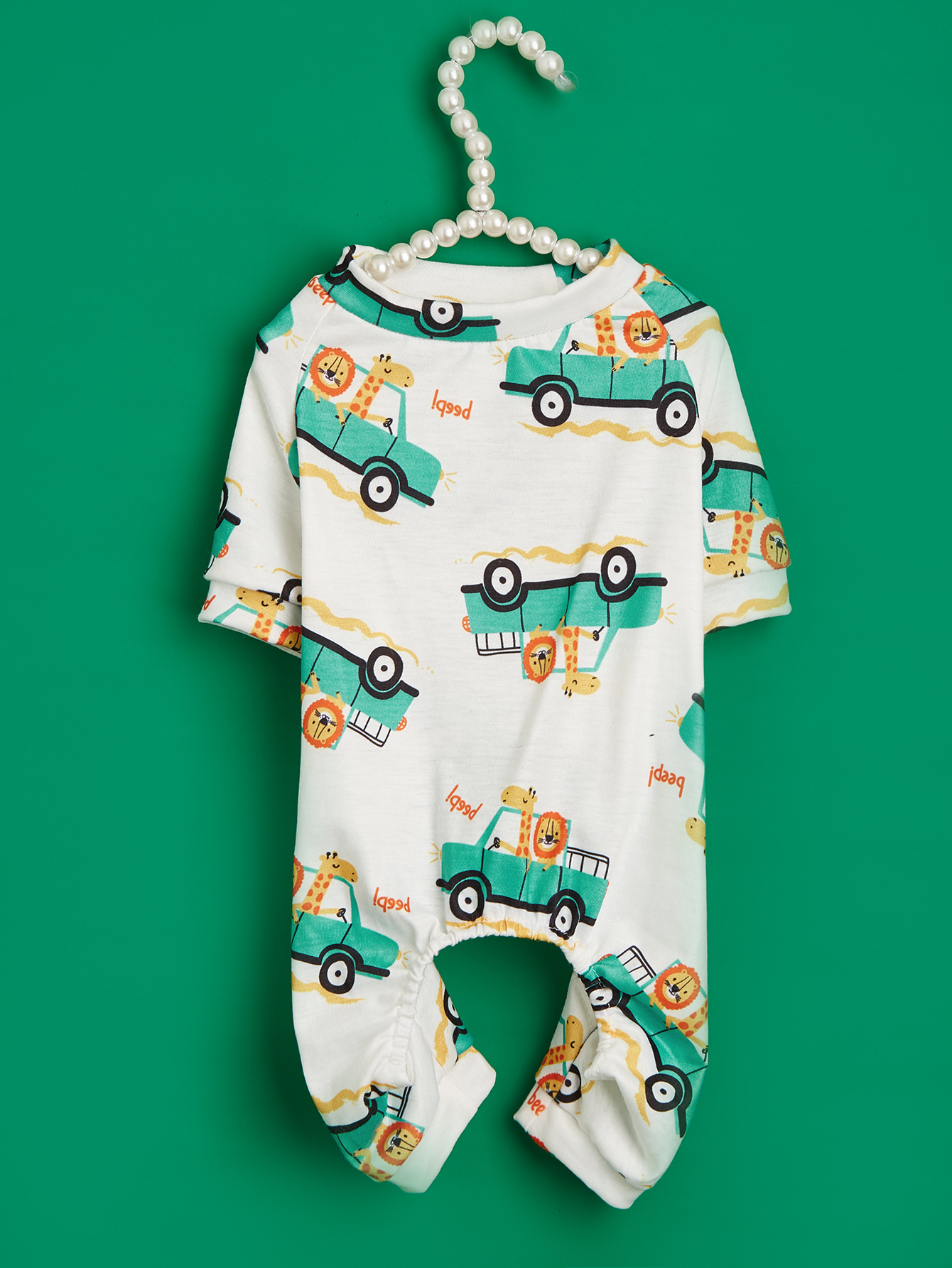 Dog Pajamas Pjs Spring Summer Dog Clothes for Small Dogs Girl Boy , Cute Fox Pattern Puppy Clothes Doggie Onesies Cat Pet