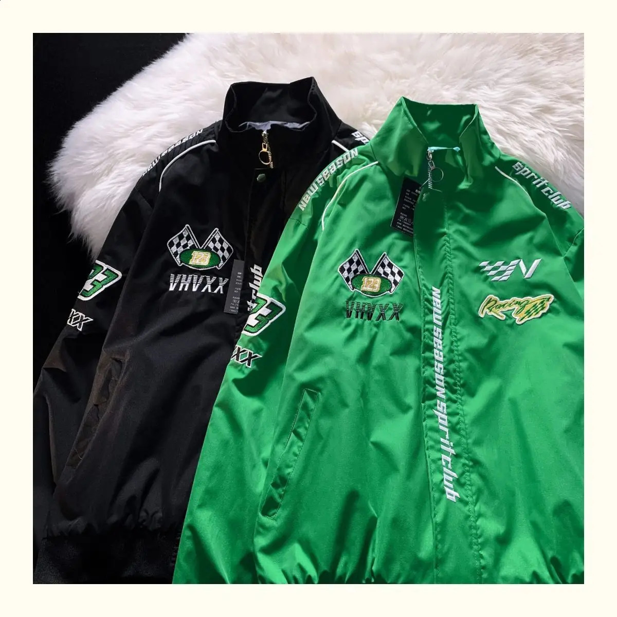 American Vintage Green Baseball Cyber Y2k Basic Jacket Spring Clothes for Techwear Loose BF Women Clothing Men Winter Outerwear 240911