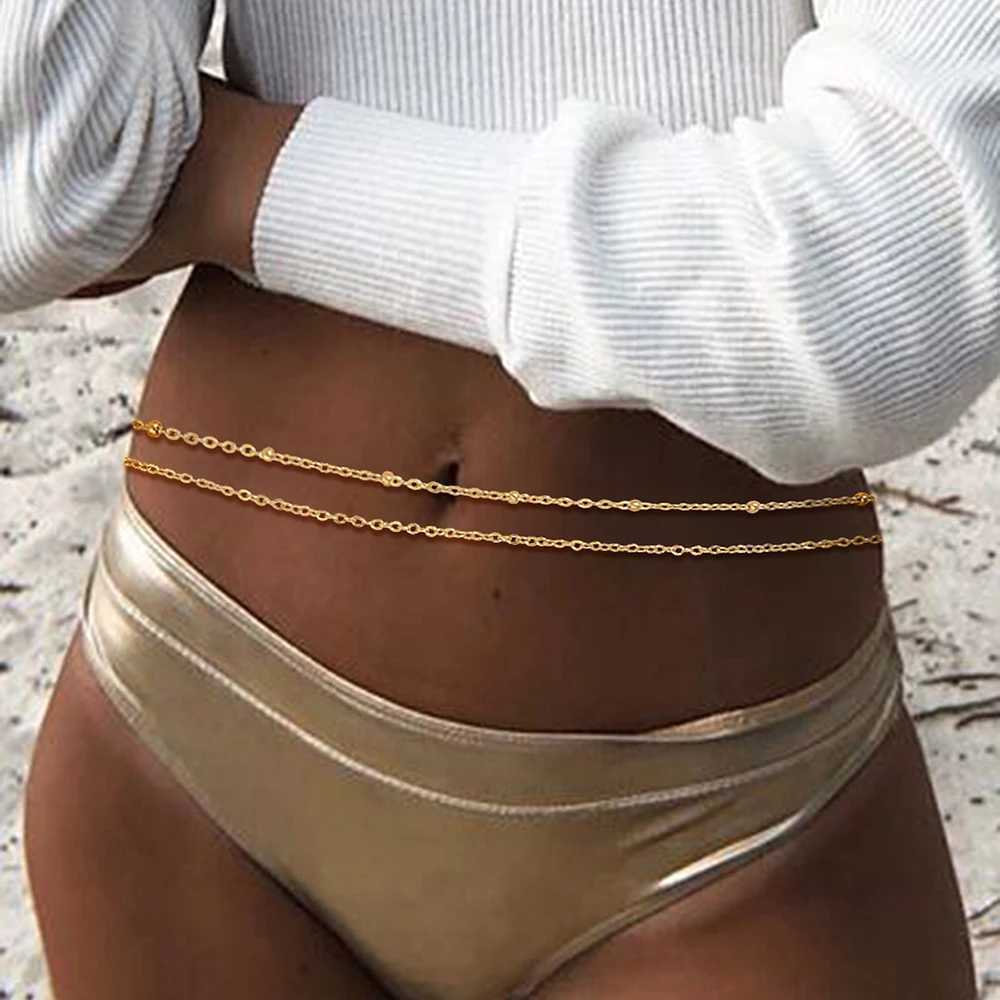 Stainss Steel Waist Chain New Simp Multi-Layer Chain Egant Waist Chain For Women Jewelry Party Gift Daily WearXJ250224