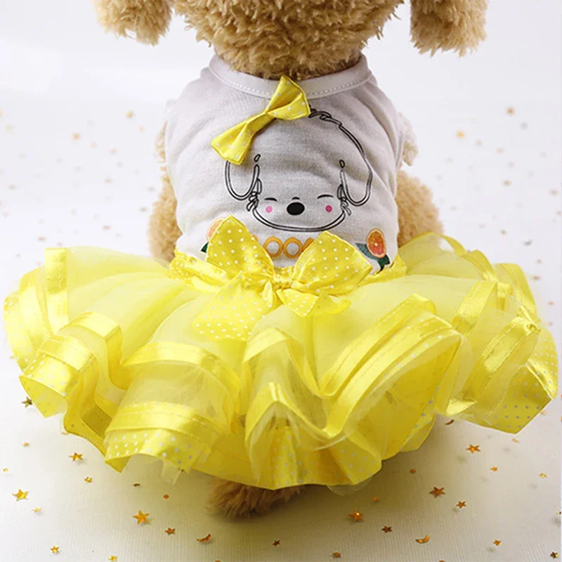 Dog Clothes for Small Dogs Dress Sweety Princess Dress Spring Autumn Puppy Small Dog Lace Princess Chihuahua Dog Mascotas Roupa