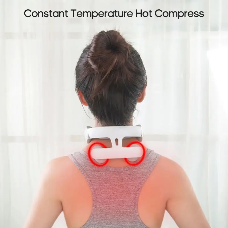 Neck Massage MachinCervical Spine Machine Head And Neck Protection Massager Machines Breathing Light Vibration Compress 240907