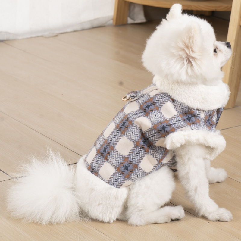 Autumn Winter Thickening Plush Vest for Small Dogs Puppy T-Shirt Fleece Pullover Pet Clothing